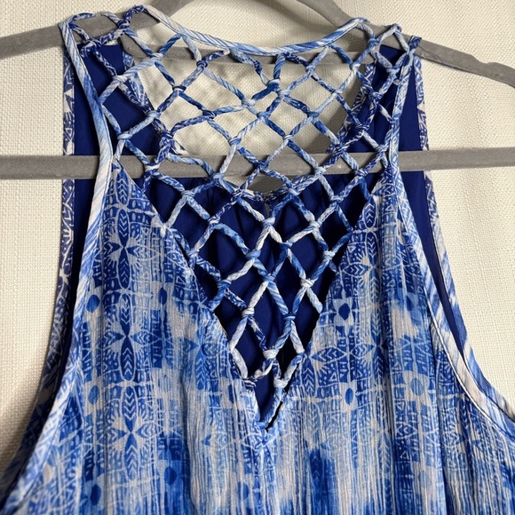 Ramy Brook Jordana Silk Blue and White Mini Dress XS - Picture 10 of 12
